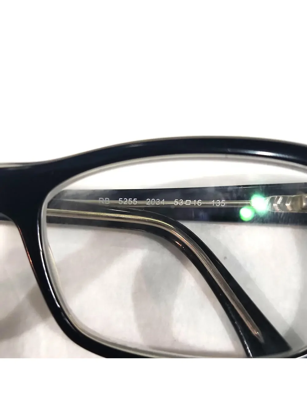 Ray Ban RB5255 2034 Black Rectangular Cat Eyes Eyeglasses 53-16 135 Read